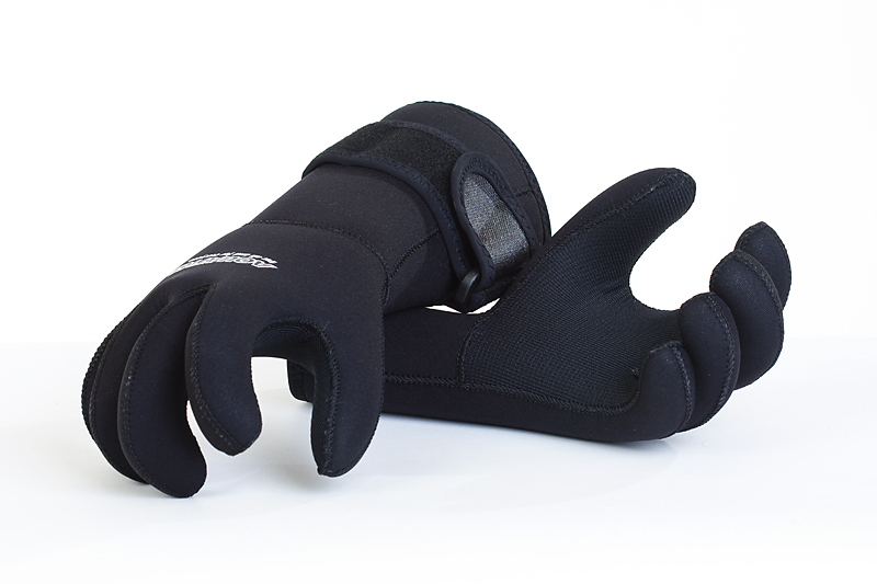 картинка  Перчатки для Кайт Серфинга удлиненые 5 мм м/т нейлон/нейлон загнутые пальцы удлинённые с застёжкой "велькро" от магазина Акватикс